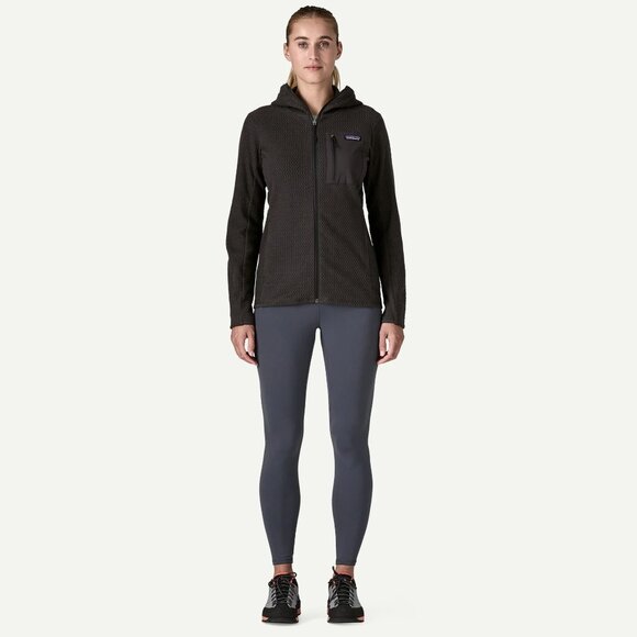 Women's Patagonia R1 Air Fleece Full-Zip Hoody Black - Picture 7 of 10